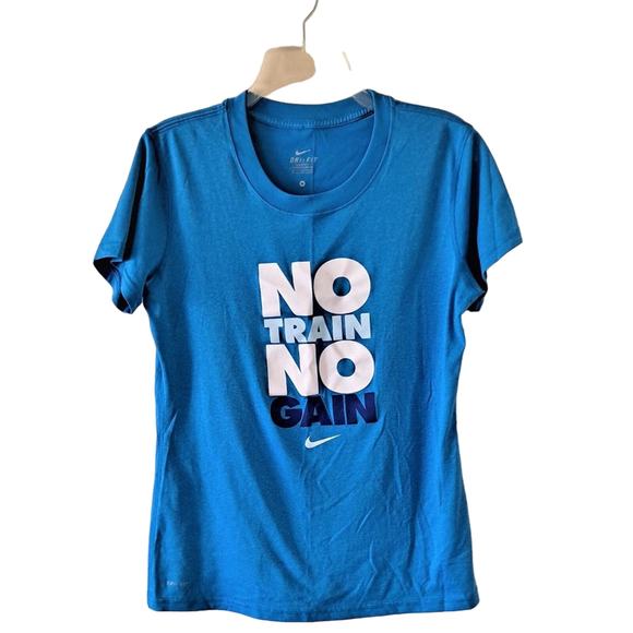 Nike Dri Fit No Train No Gain Polyester Active / Athletic T-shirt - Size M - Picture 3 of 7